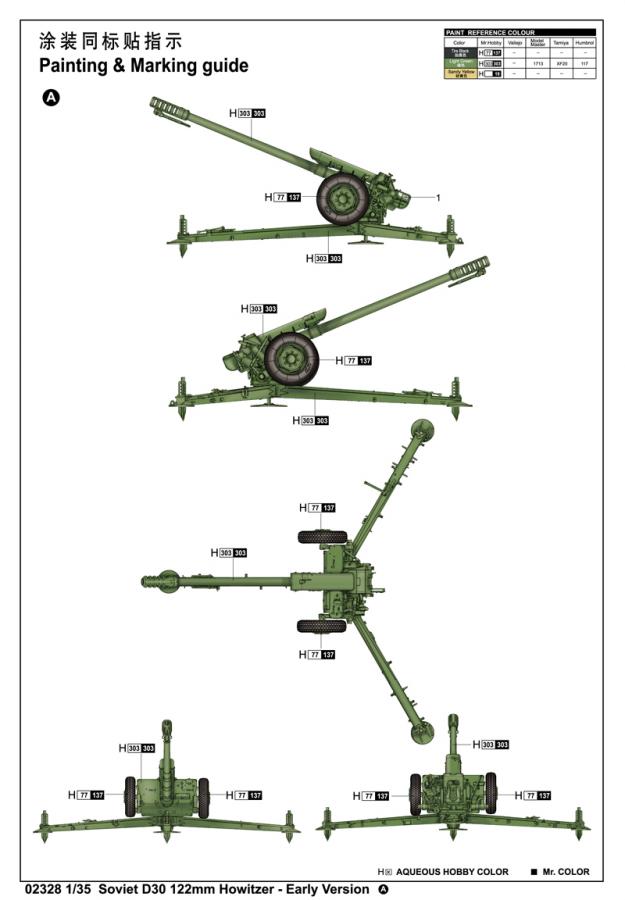 Trumpeter 1:35 Soviet D30 122 mm Howitzer - Early