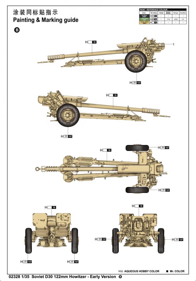 Trumpeter 1:35 Soviet D30 122 mm Howitzer - Early