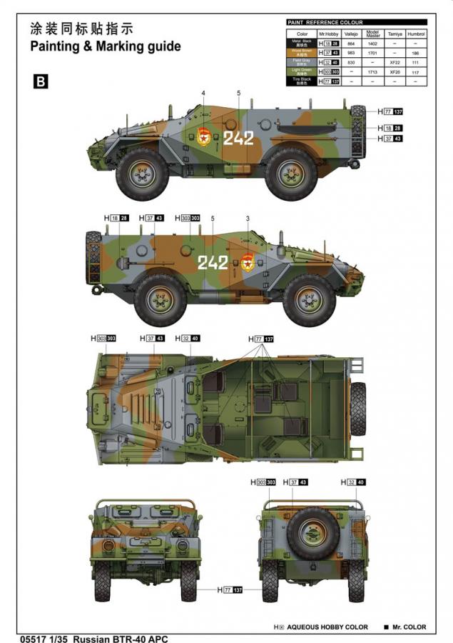 Trumpeter 1:35 Russian BTR-40 APC