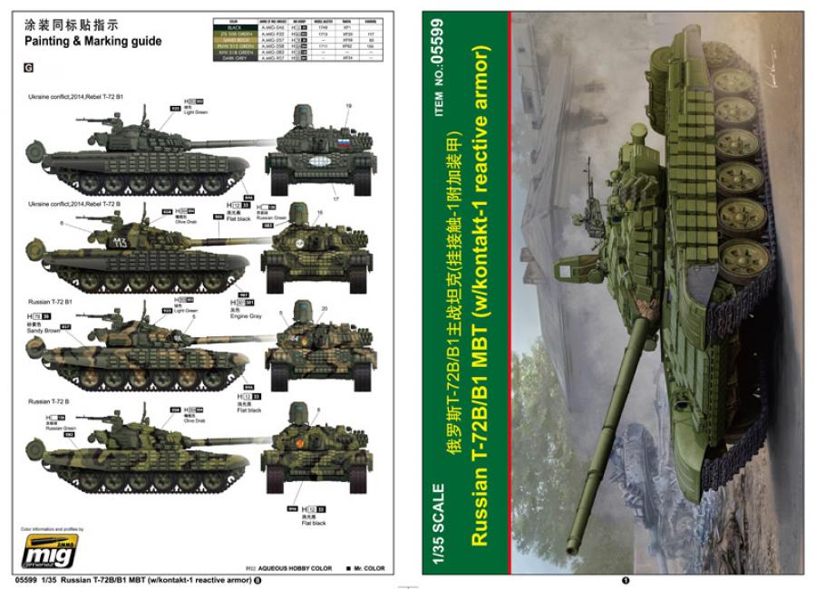 Trumpeter 1:35 Russian T-72B/B1 MBT