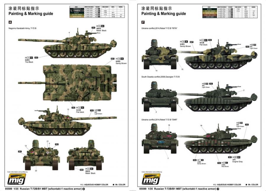 Trumpeter 1:35 Russian T-72B/B1 MBT