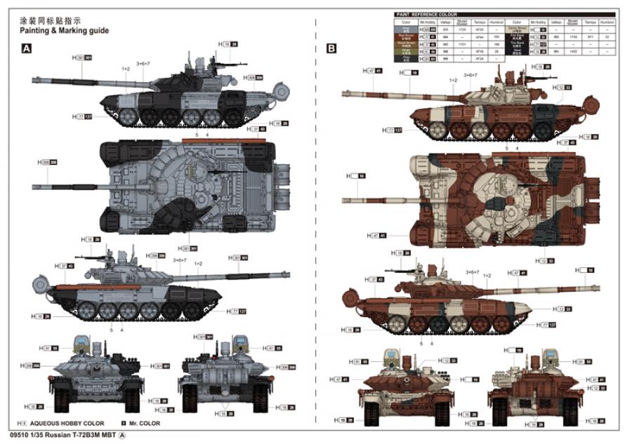 Trumpeter 1:35 Russian T-72B3M MBT