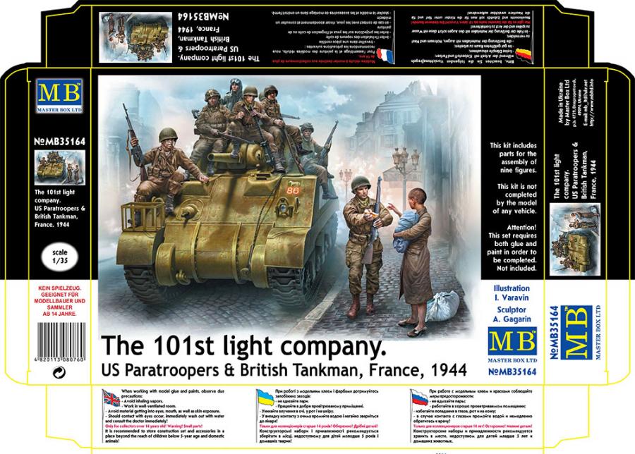 1:35 101th light company US paratroopers and British tankmen
