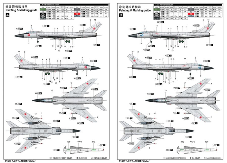 Trumpeter 1:72 Tu-128M Fiddler