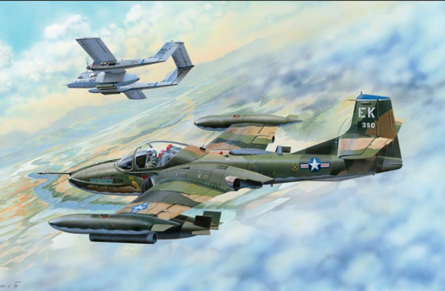 Trumpeter 1:48 US A-37B Dragonfly Light Ground-Attack Aircraft