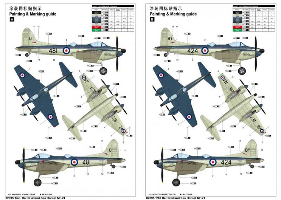 Trumpeter 1:48 De Havilland Sea Hornet Nf.21