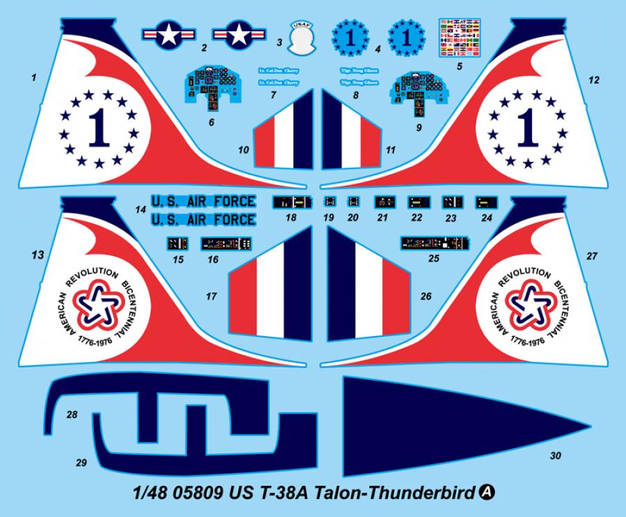 Trumpeter 1:48 US T-38A Talon-Thunderbird