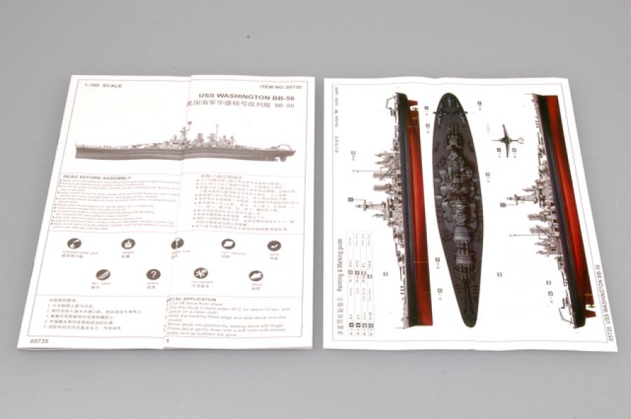 Trumpeter 1:700 USS Washington BB-56