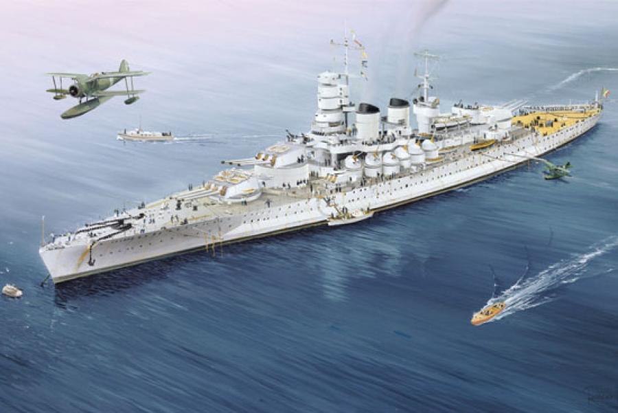 Trumpeter 1:700 Italian Battleship RN Vittorio Veneto 1940