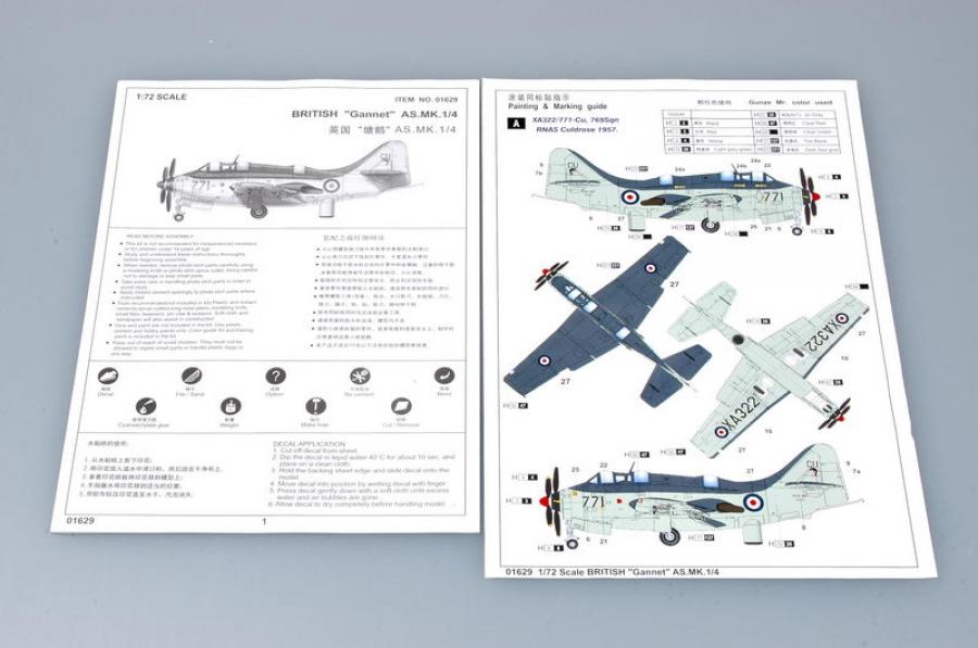 Trumpeter 1:72 British Gannet AS.MK. 1/4