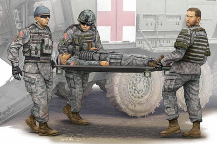 Trumpeter 1:35 Modern U.S. Army-Stretcher Ambulance Team