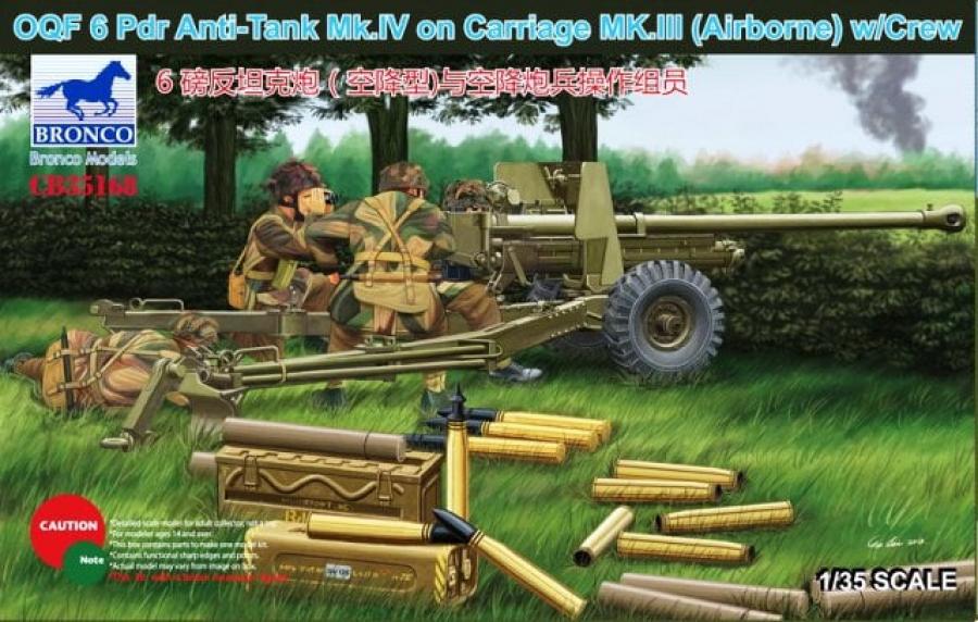 1:35 OQF 6 PDR Anti-Tank Mk.IV on Carriage MK.III(Airborna) w/Crew