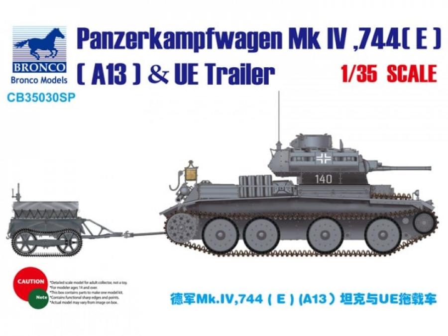 1:35 Panzerkampfwagen Mk.IV,744(E)(A13)& UE Trailer