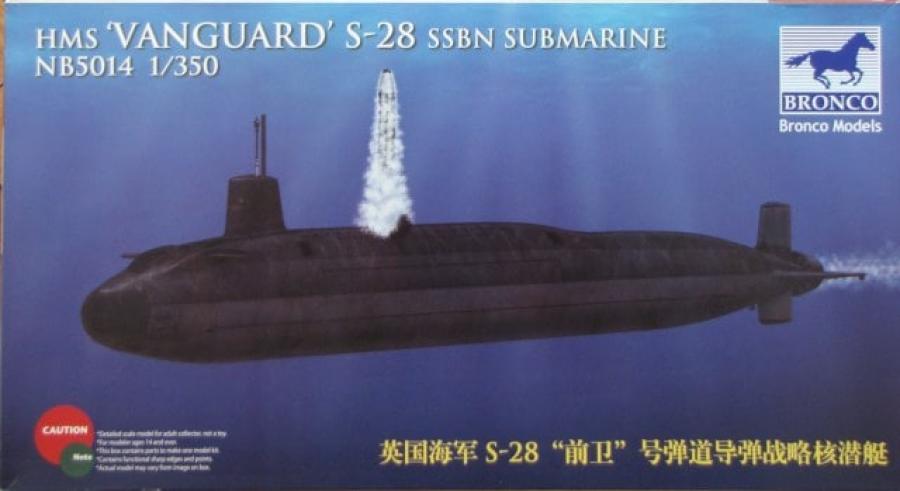 1:350 HMS-28 Vanguard SSBN Submarine