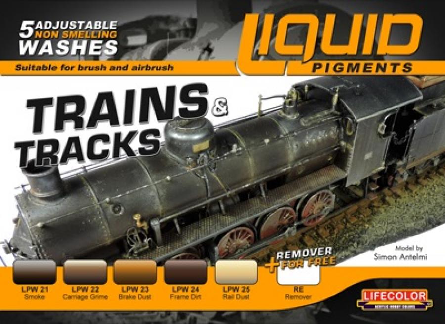 Liquid Pigments, Trains & Tracks set