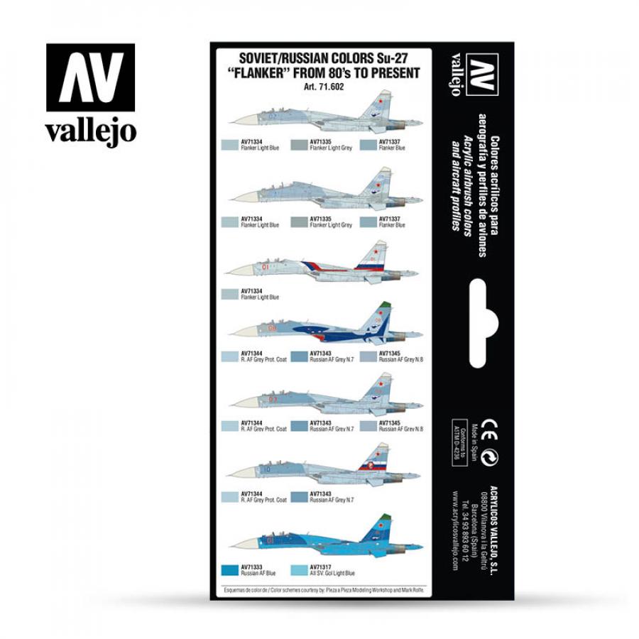 Soviet/Russian Colors Su-27 "Flanker" 8X17Ml