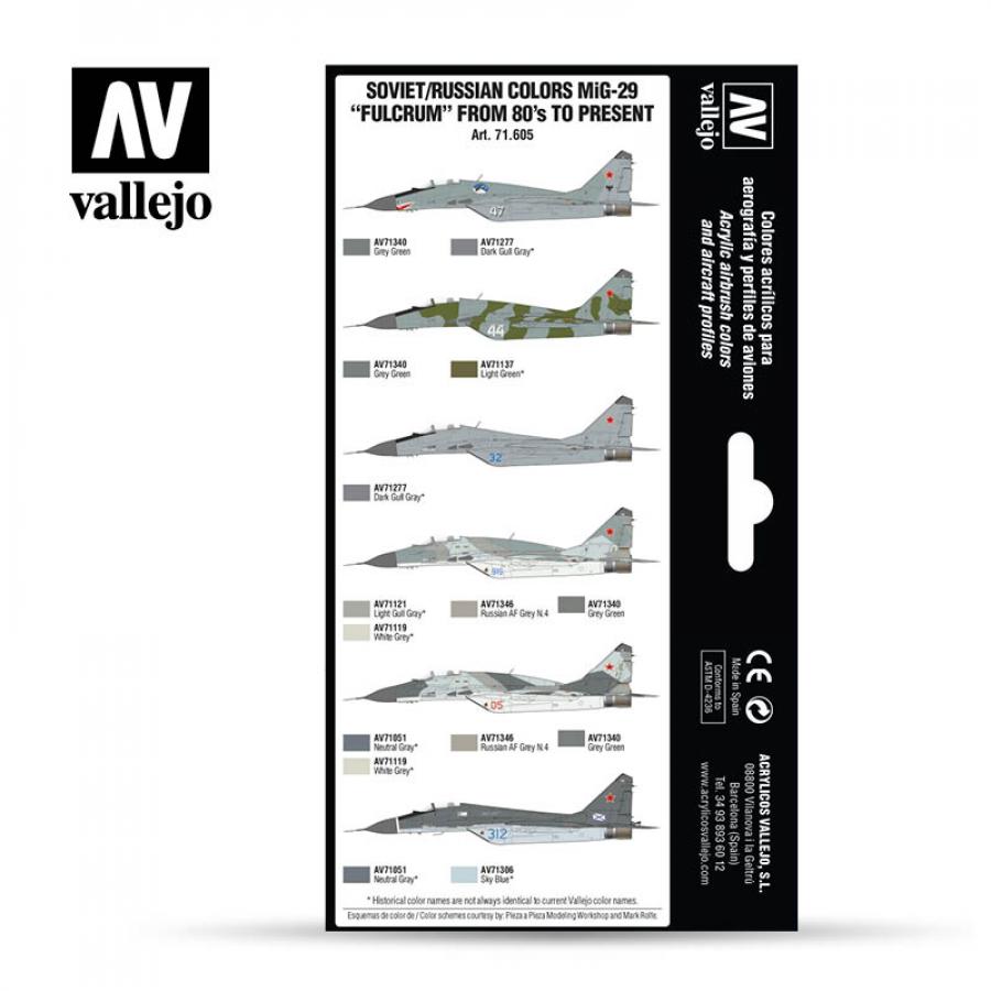 SOVIET/RUSSIAN COLORS MIG-29  8X17ml