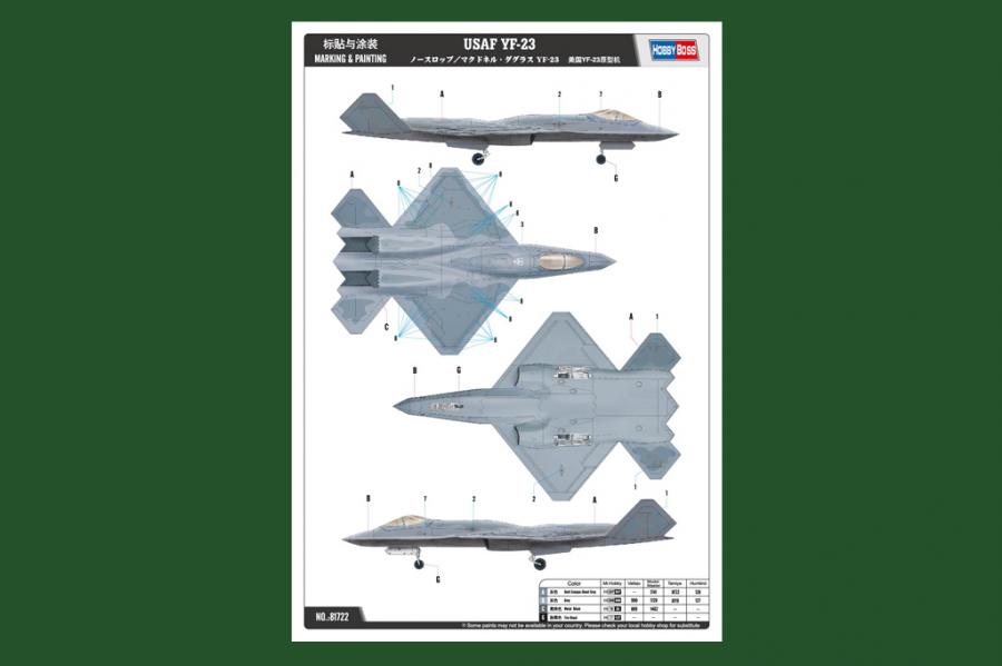 1:48 US YF-23 Prototype