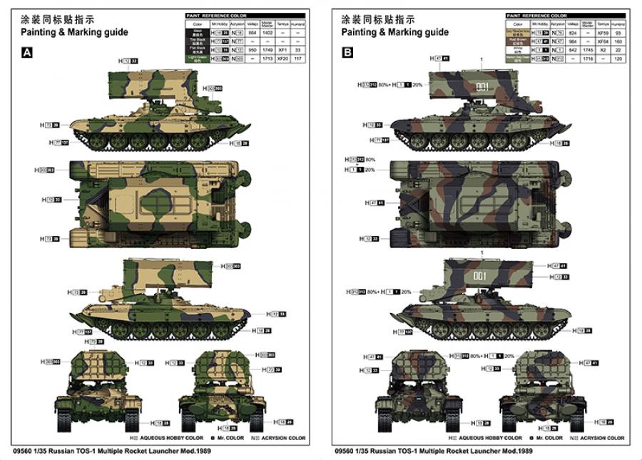 Trumpeter 1/35 Russian TOS-1 (Mod. 1989)