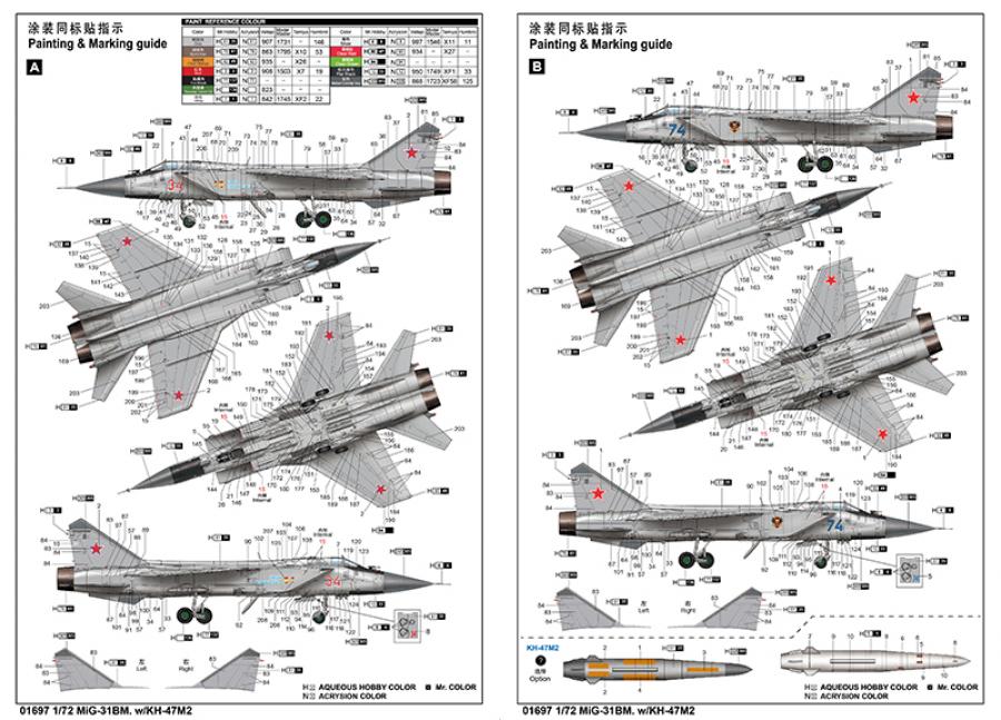 Trumpeter 1:72 MiG-31BM.w/KH-47M2