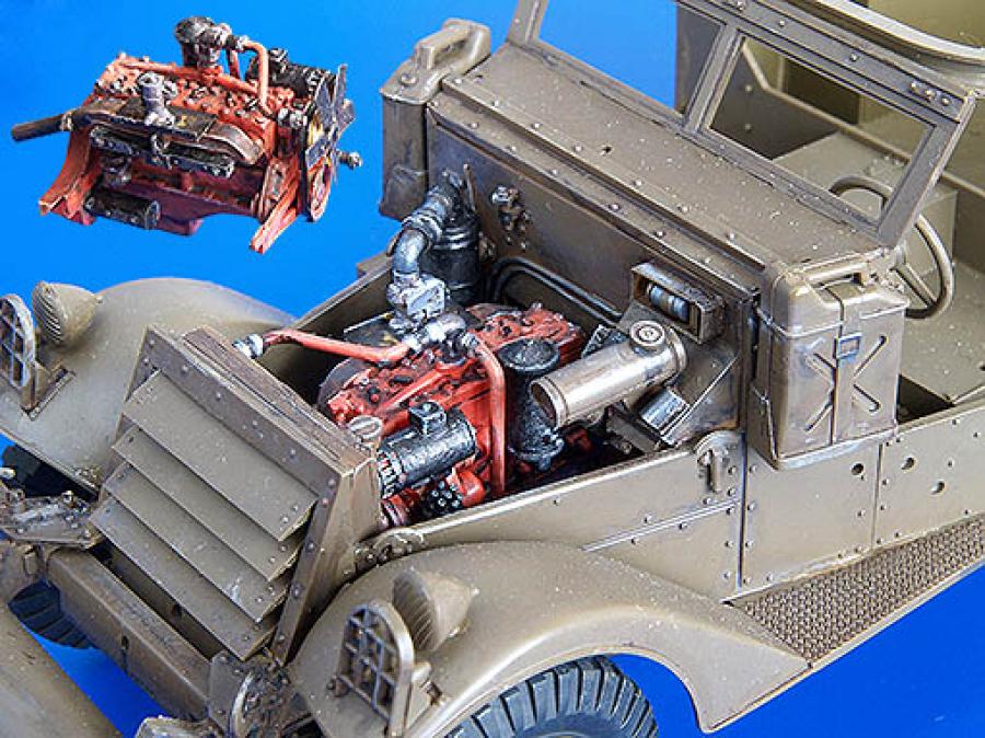 1:35 M3 Scout Car - engine set