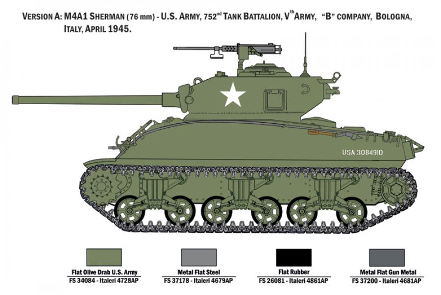 Italeri 1:35 M4A1 Sherman With U.S. Infantry