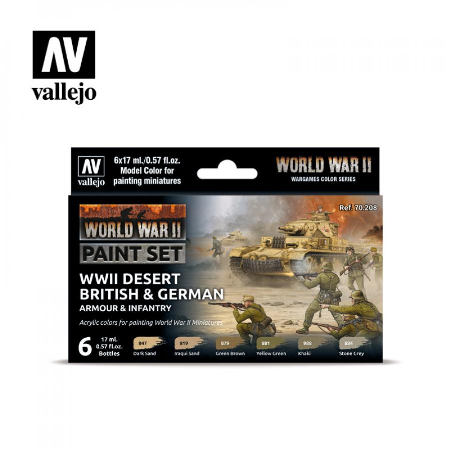 WWII DESERT BRITISH & GERMAN 6x17ml