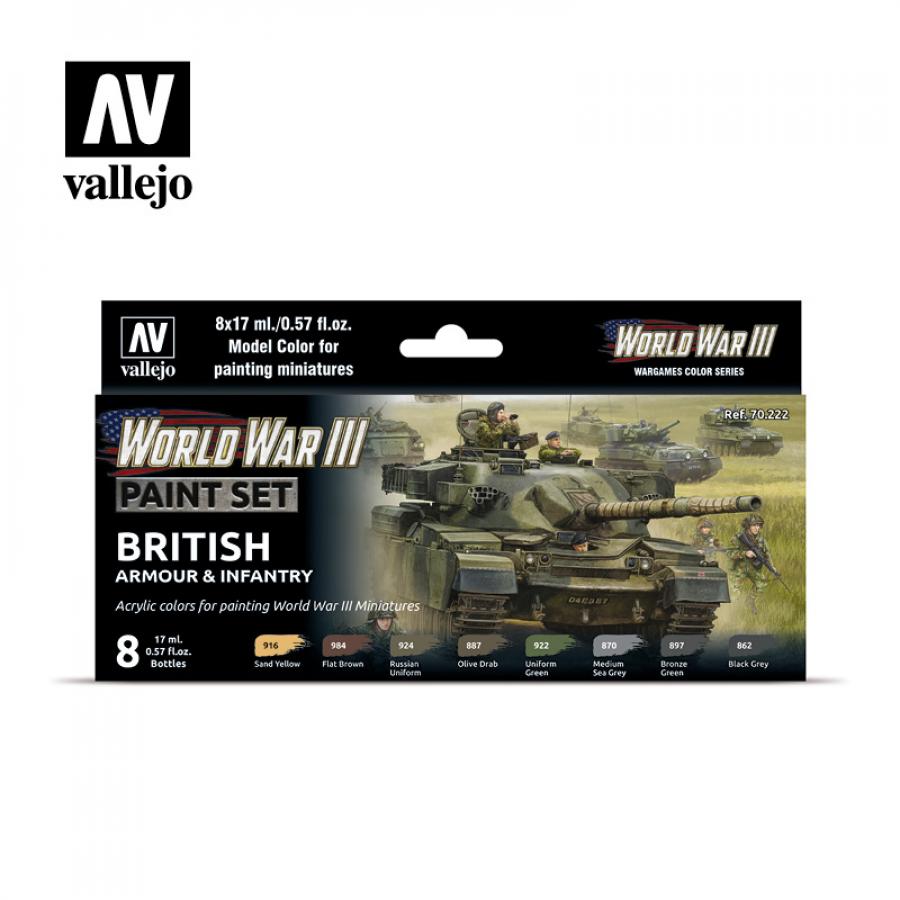 WWIII British Armour & Infantry 8X17ml