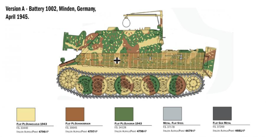 Italeri 1/35 38cm RW 61 auf STURMMORSER Tiger