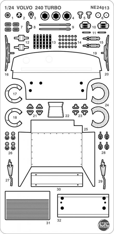 1:24 Volvo 240 Turbo, Detail Up Parts