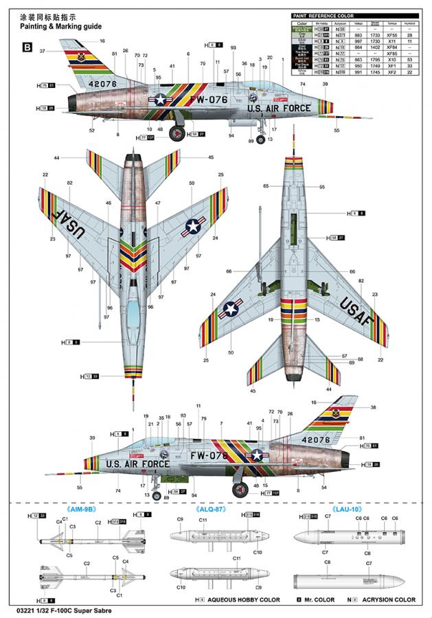 Trumpeter 1:32 F-100C Super Sabre