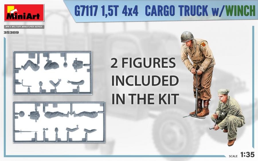 1:35 1,5t 4x4 G7117 Cargo Truck w/Winch