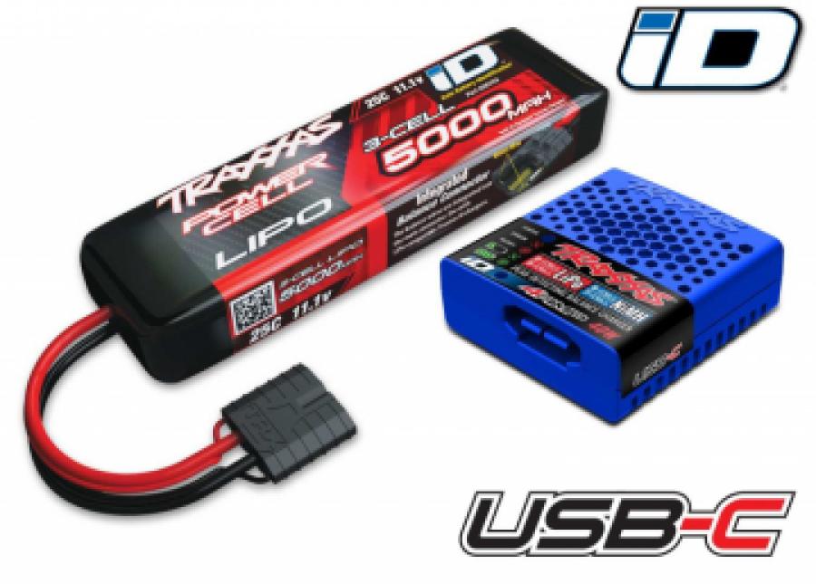 Charger USB-C and 3S 11,1v 5000mAh LiPo Battery Combo