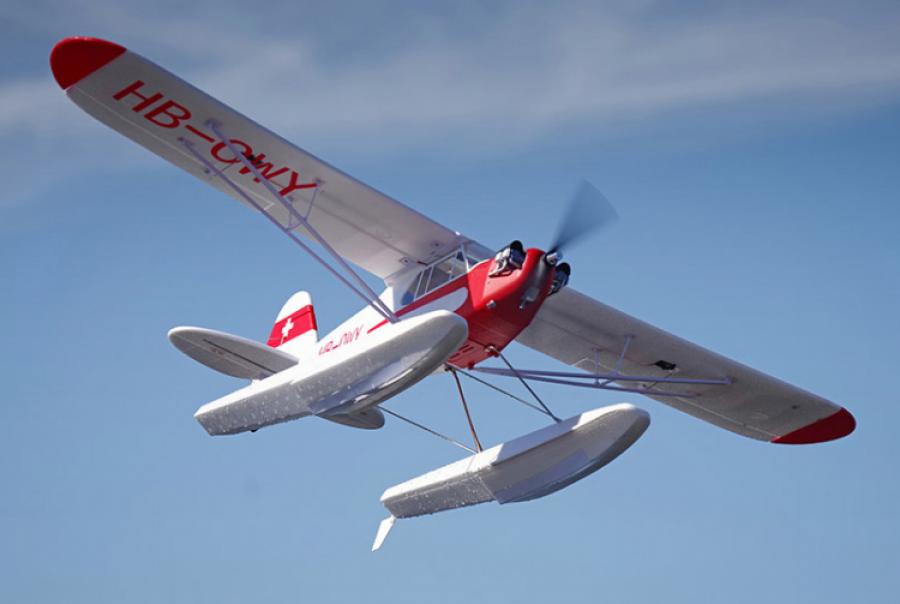 J3 Cub V4 1400mm with Floats Reflex V2-Gyro PNP