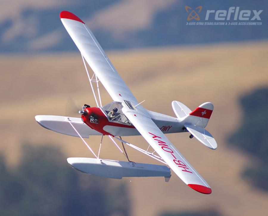 J3 Cub V4 1400mm with Floats Reflex V2-Gyro PNP