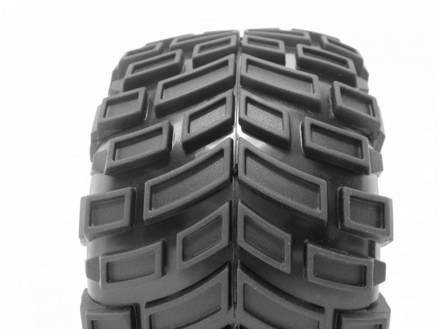 HPI Racing  MOUNTED SUPER MUDDERS TIRE 165x88mm on RINGZ WHEEL SHINY CHROME 4726