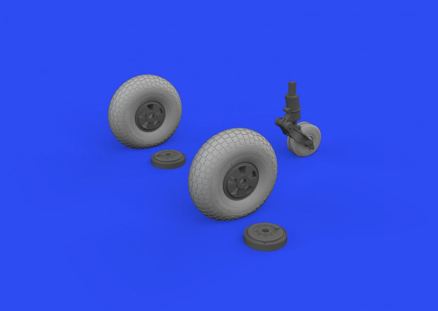 1/48 Mosquito wheels for Tamiya kit