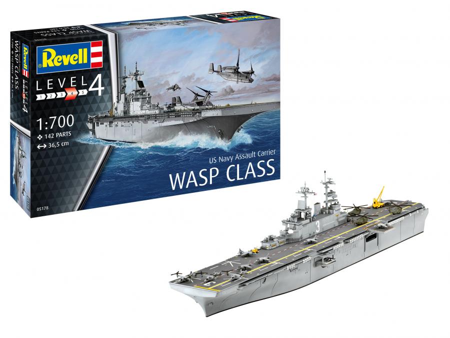 Revell 1/700 Assault Carrier USS WASP CLASS