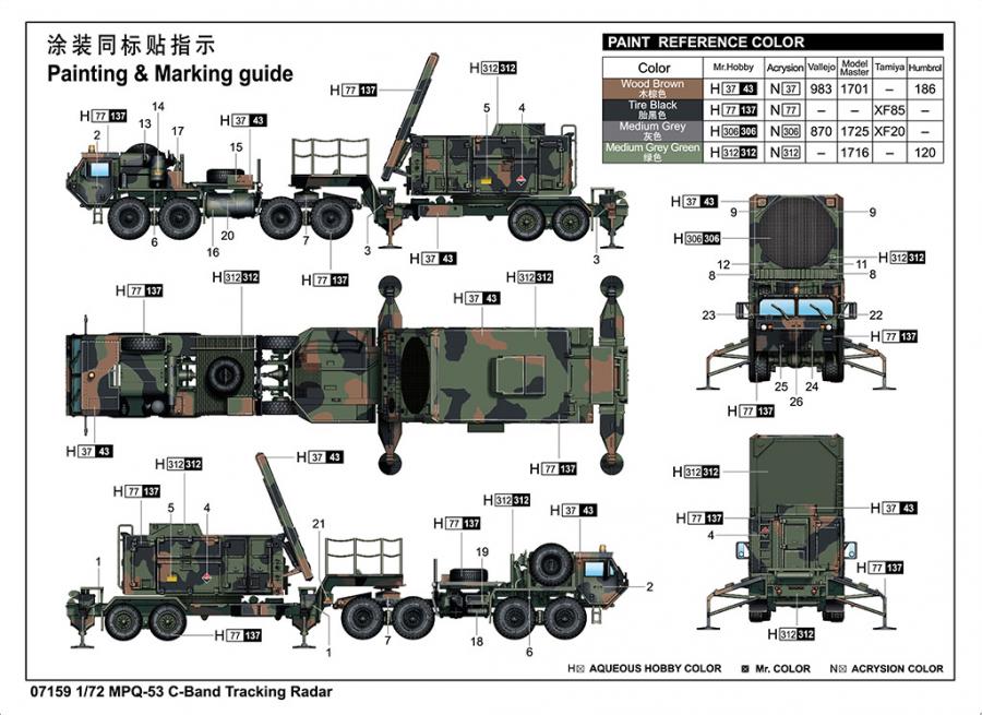 Trumpeter 1/72 MPQ-53 C-Band Tracking Radar