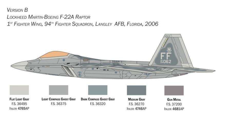 Italeri 1/48 F22A Raptor