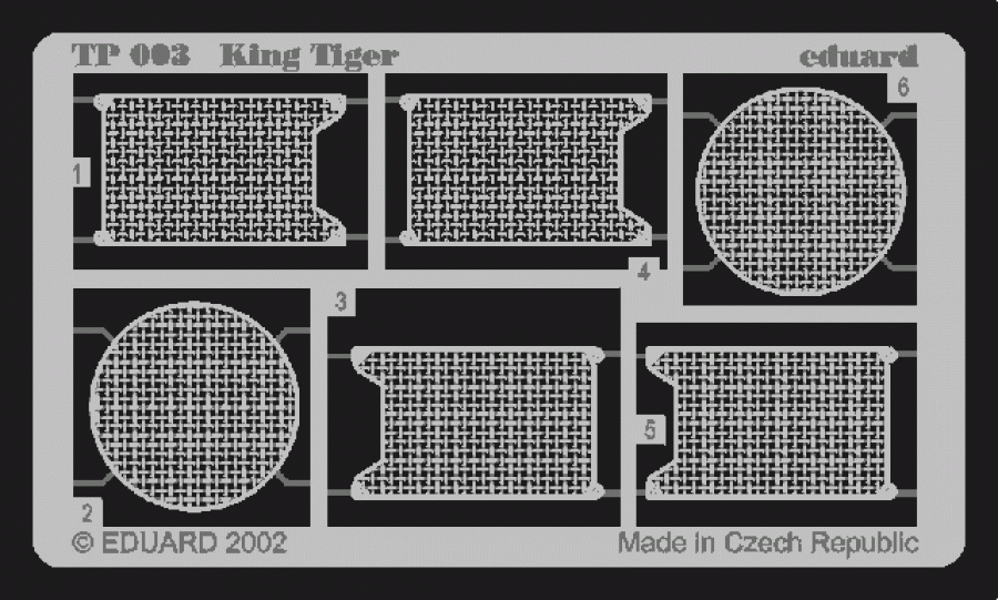 Eduard 1/35 King Tiger grill set for Tamiya kit