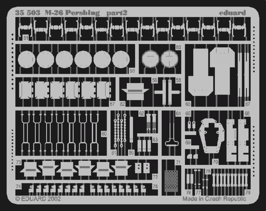 Eduard 1/35 M26 Pershing Detail set for Tamiya kit