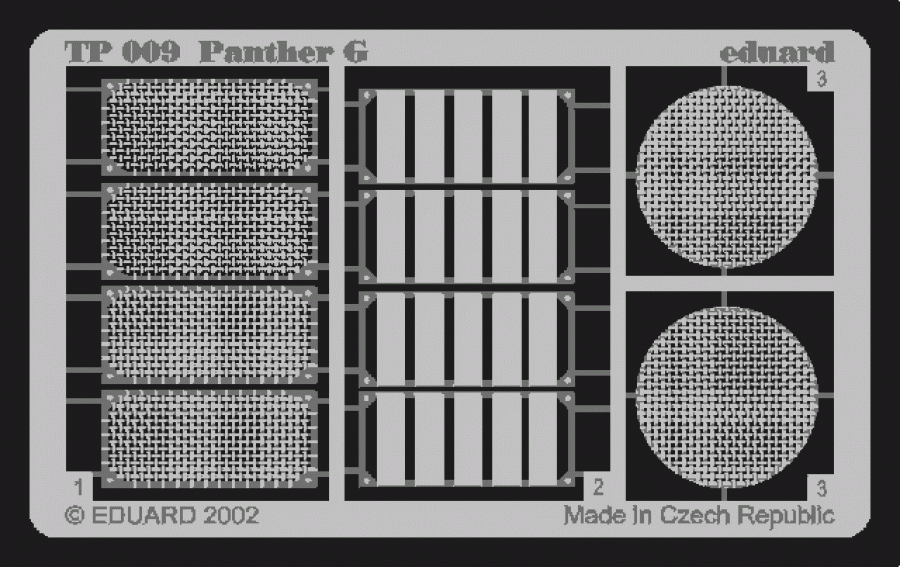 Eduard 1/35 Panther Ausf. G grill set for Tamiya kit