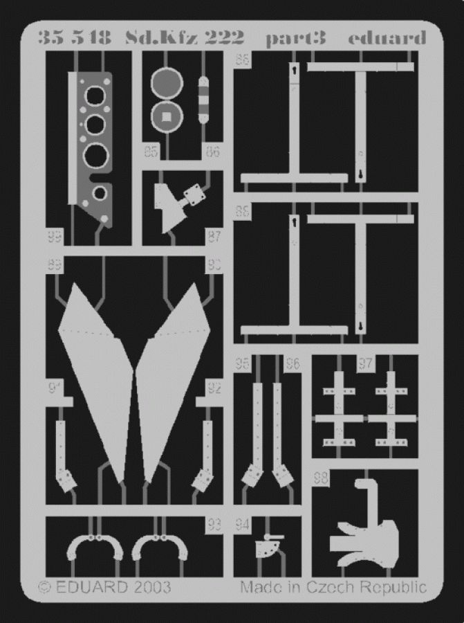 Eduard 1/35 Sd.Kfz 222 Detail set for Tamiya kit #35270