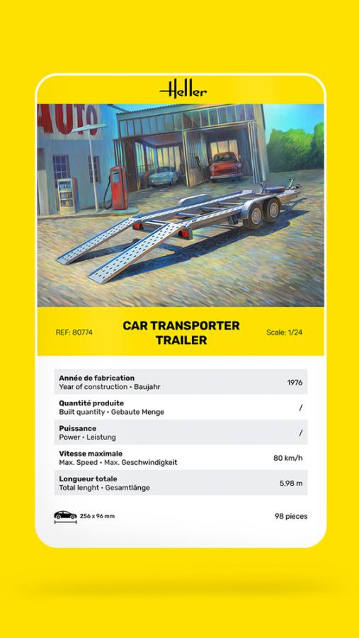 Heller 1/24 Car Transporter Trailer