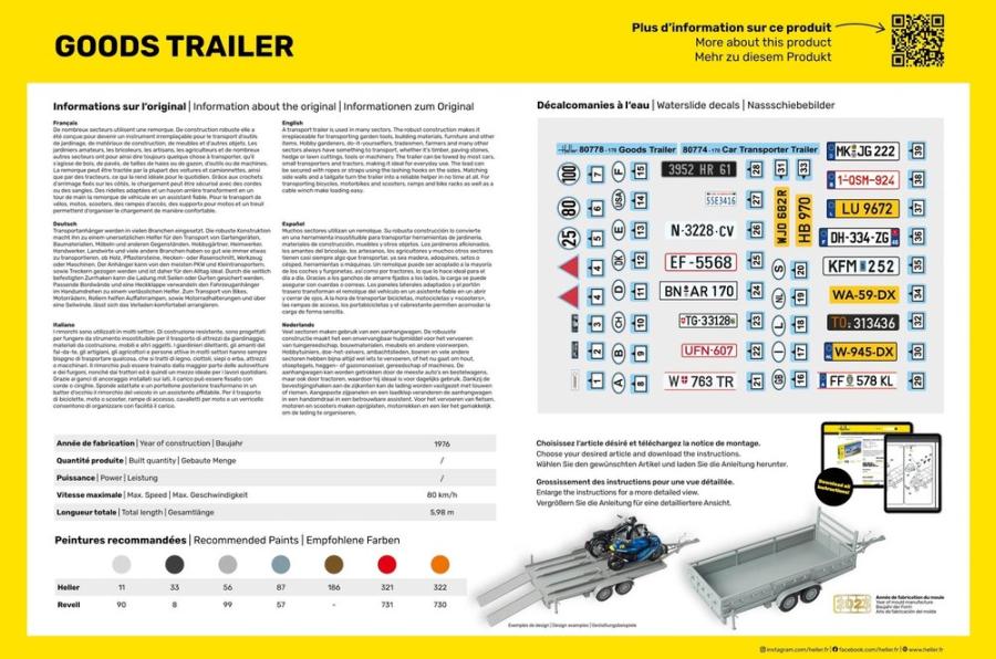 Heller 1/24 Goods Trailer pienoismalli