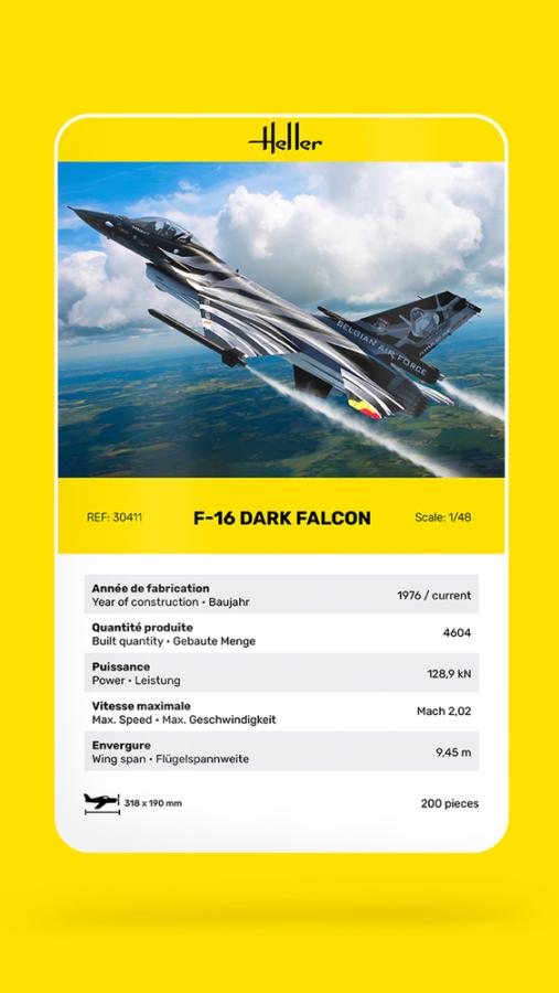 Heller 1/48 F-16 Dark Falcon