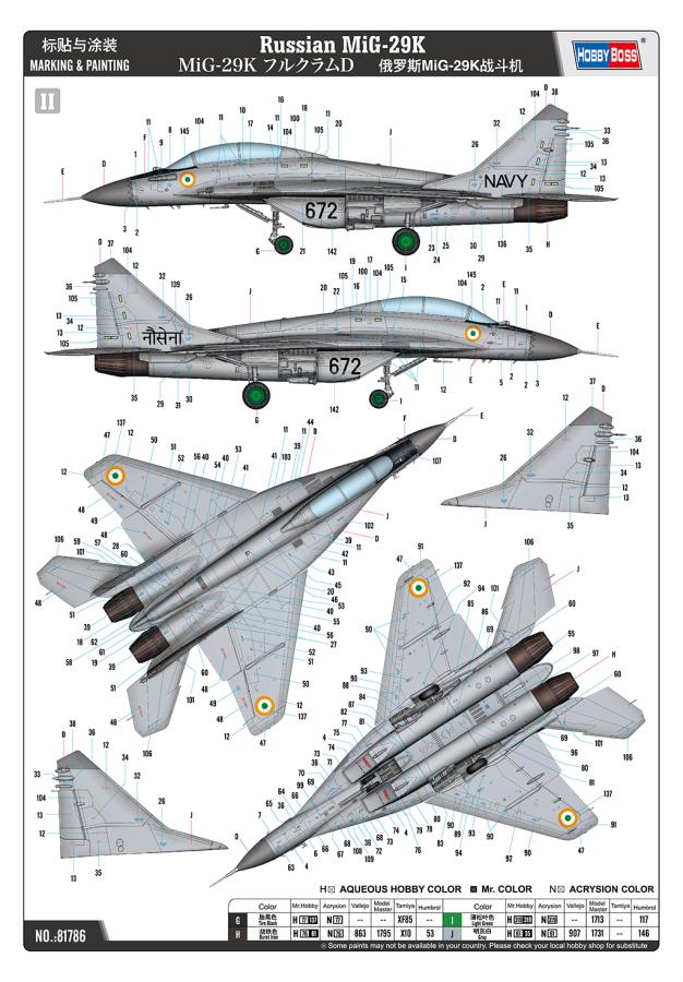 Hobbyboss 1/48 Russian MiG-29K