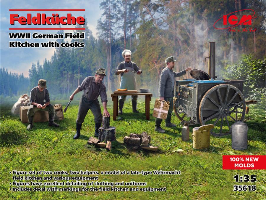 ICM 1/35 Feldküche, WWII German Field Kitchen with cooks