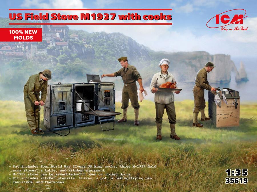 ICM 1/35 US Field Stove M1937 with cooks